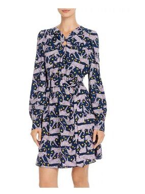 NWT KATE SPADE Blue Panther Dot Mini Dress in Hot Springs, Size XS MFR $398 /502